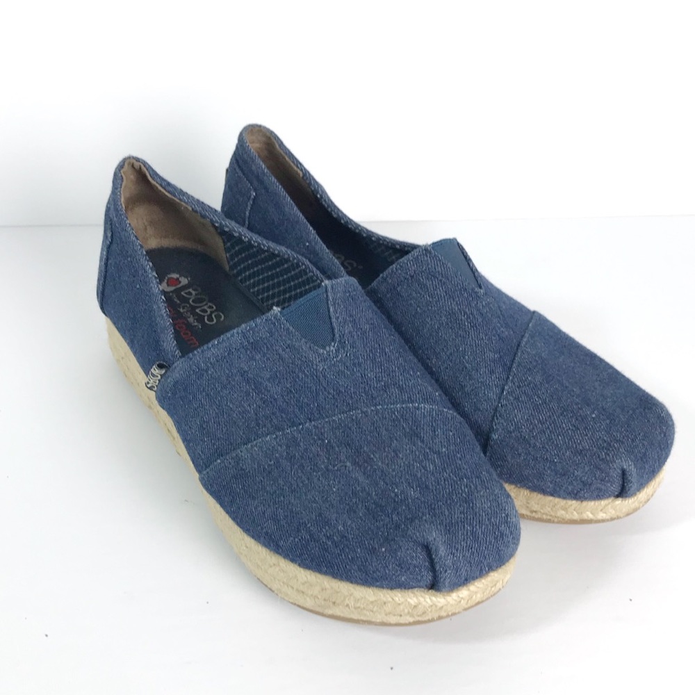 Skechers Bobs slip on shoes espadrille jute denim